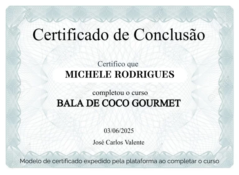 Certificado de conclusão do curso na Kiwify